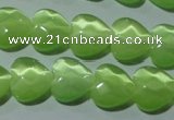 CCT972 15 inches 12*12mm faceted heart cats eye beads wholesale