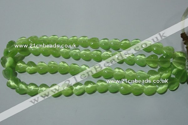 CCT972 15 inches 12*12mm faceted heart cats eye beads wholesale