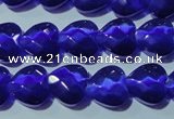 CCT974 15 inches 12*12mm faceted heart cats eye beads wholesale