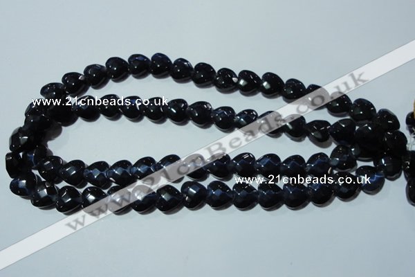 CCT975 15 inches 12*12mm faceted heart cats eye beads wholesale