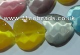 CCT992 15 inches 18*18mm faceted heart cats eye beads wholesale