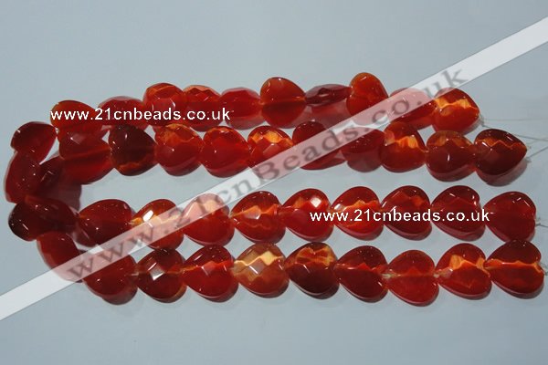 CCT993 15 inches 18*18mm faceted heart cats eye beads wholesale