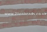 CCU02 15.5 inches 4*4mm cube rose quartz beads wholesale