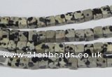CCU04 15.5 inches 4*4mm cube dalmatian jasper beads wholesale