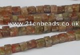 CCU05 15.5 inches 4*4mm cube New unakite beads wholesale