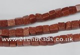 CCU06 15.5 inches 4*4mm cube goldstone beads wholesale