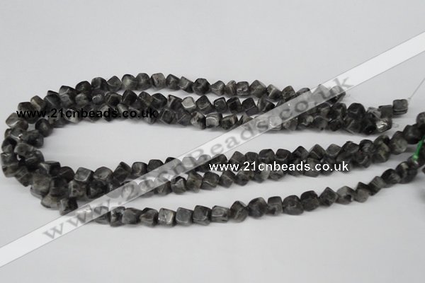 CCU100 15.5 inches 6*6mm cube black labradorite beads wholesale