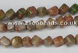 CCU103 15.5 inches 6*6mm cube New unakite beads wholesale