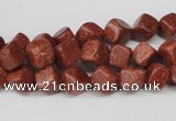 CCU105 15.5 inches 6*6mm cube goldstone beads wholesale