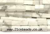 CCU1080 15 inches 2*4mm cuboid white howlite beads