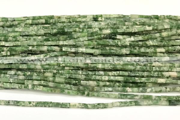 CCU1086 15 inches 2*4mm cuboid jade beads