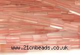 CCU1088 15 inches 2*4mm cuboid cherry quartz beads