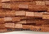 CCU1094 15 inches 2*4mm cuboid goldstone beads