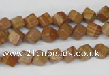 CCU110 15.5 inches 6*6mm cube grain stone beads wholesale