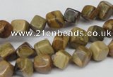 CCU111 15.5 inches 6*6mm cube silver leaf jasper beads wholesale