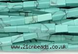 CCU1115 15 inches 2*4mm cuboid imitation turquoise beads