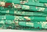 CCU1119 15 inches 2*4mm cuboid imitation sea sediment jasper beads