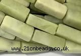 CCU1136 15 inches 4*13mm cuboid olive jade beads