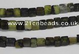 CCU12 15.5 inches 4*4mm cube yellow turquoise beads wholesale