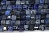 CCU1333 15 inches 2.5mm faceted cube dumortierite beads