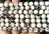 CCU1412 15 inches 6mm - 7mm faceted cube white moonstone beads