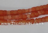 CCU15 15.5 inches 4*4mm cube dyed white jade beads wholesale