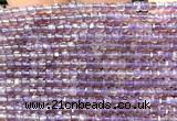 CCU1602 15 inches 2.5mm faceted cube light amethyst beads