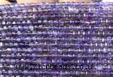CCU1603 15 inches 2.5mm faceted cube amethyst gemstone beads