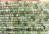 CCU1607 15 inches 2.5mm faceted cube green strawberry quartz beads