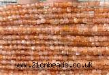 CCU1635 15 inches 2.5mm faceted cube golden sunstone beads