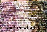 CCU1645 15 inches 2.5mm faceted cube rainbow tourmaline beads