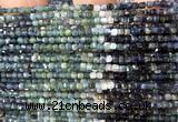 CCU1647 15 inches 2.5mm faceted cube blue tourmaline beads