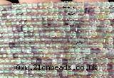 CCU1663 15 inches 2.5mm faceted cube fluorite gemstone beads