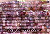 CCU1675 15 inches 2.5mm faceted cube pink spinel gemstone beads
