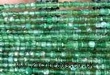 CCU1700 15 inches 2.5mm faceted cube green agate beads