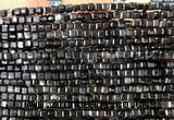 CCU1701 15 inches 2.5mm faceted cube black agate beads