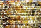 CCU1703 15 inches 2.5mm faceted cube mixed agate beads wholesale