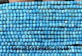 CCU1719 15 inches 2.5mm faceted cube blue howlite turquoise beads