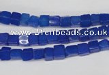 CCU18 15.5 inches 4*4mm cube dyed white jade beads wholesale