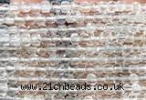 CCU1818 15 inches 4mm faceted cube topaz quartz beads