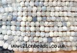 CCU1821 15 inches 4mm faceted cube aquamarine gemstone beads