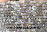 CCU1838 15 inches 4mm faceted cube labradorite beads wholesale