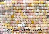 CCU1840 15 inches 4mm faceted cube morganite gemstone beads