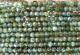 CCU1850 15 inches 4mm faceted cube green apatite beads