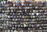 CCU1863 15 inches 4mm faceted cube iolite gemstone beads