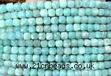 CCU1882 15 inches 4mm faceted cube amazonite gemstone beads