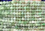 CCU1897 15 inches 4mm faceted cube green jadeite beads