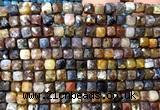 CCU1905 15 inches 4mm faceted cube pietersite gemstone beads