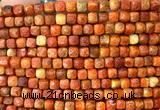 CCU1912 15 inches 4mm faceted cube coral beads wholesale