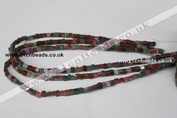 CCU26 15.5 inches 5*5mm cube Indian agate beads wholesale